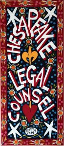 Chesapeake Legal Counsel sign by New Orleans artist Simon